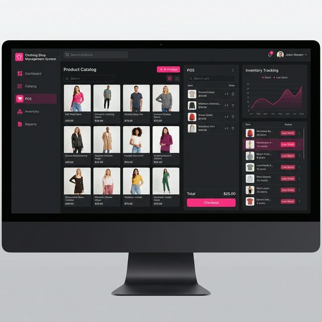 Clothing Shop Management System Dashboard