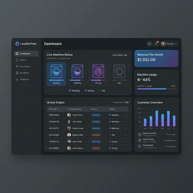 Laundry Management System Dashboard